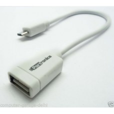 Portronics OTG Cable Micro USB to USB OTG Cable - White Portronics OTG Cable Micro USB to USB OTG Cable - White